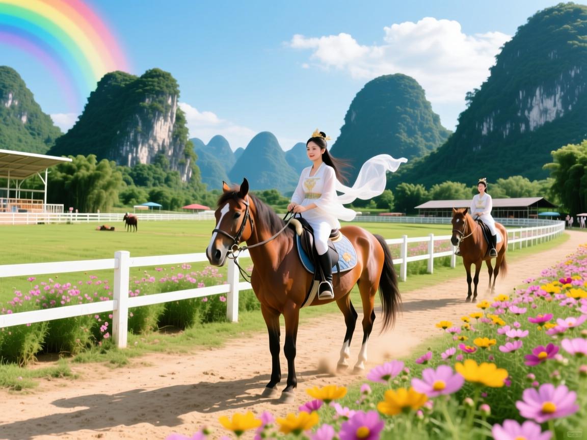 桂林,名气最大的骑马体验场所,阳朔花仙谷马场,新手怎么玩,价格贵不贵？