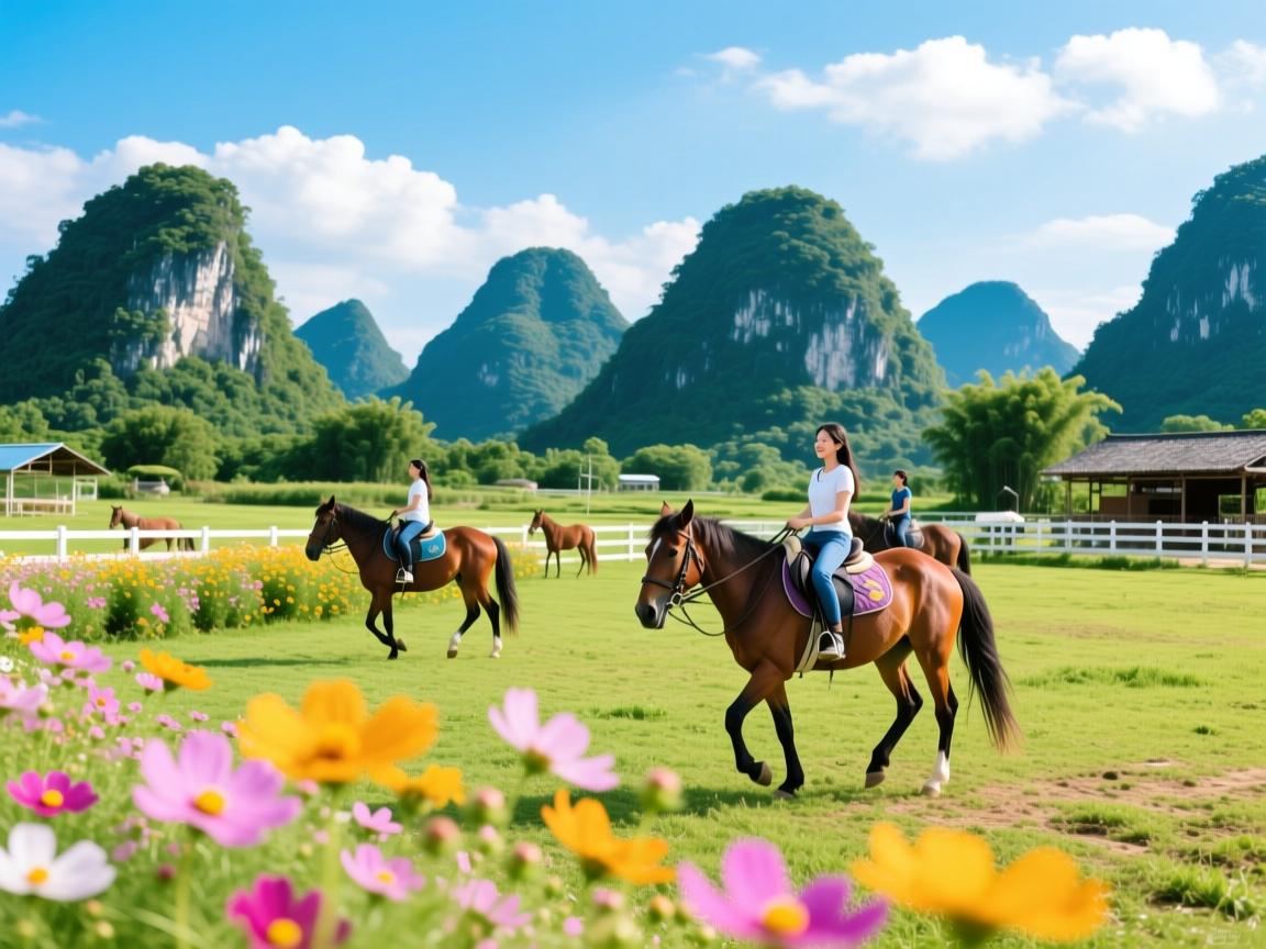 桂林花仙谷马场有哪些特色体验,龙胜南山牧场骑马有什么不同,新手该如何选择？